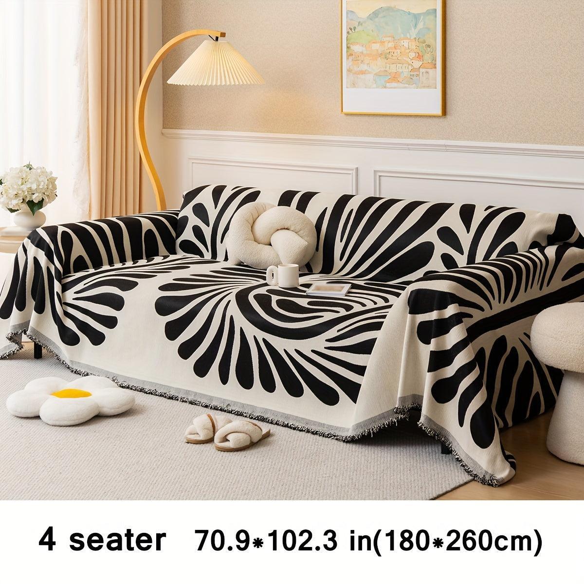 Versatile Chenille Sofa Cover - Pet-Friendly, Orange Dog Couch Cover topspet