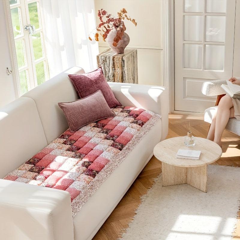 Waterproof Sofa Cover & Garden Style Patchwork Cotton Couch Pad topspet