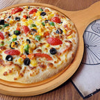 Pizza Peel - Natural Bamboo Round 28x42cm