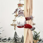 1pc Festive Gnome Christmas Decoration - Red & White Santa Hat, Plaid Scarf, and Cozy Sweater, Perfect for Holiday Home Decor, Tree Topper, and Curtain Tie, Gnome Christmas Decorations House Of Avana