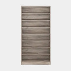 8-Shelf Shoe Rack Storage Cabinet in Grey Wood Finish - Holds Up To 45 Pairs
