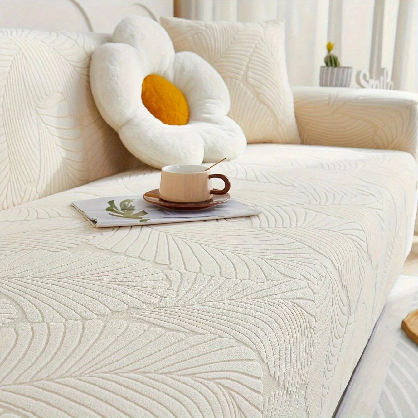 Premium Stretch Gray Couch Cover | Durable, Non-Slip & Versatile topspet