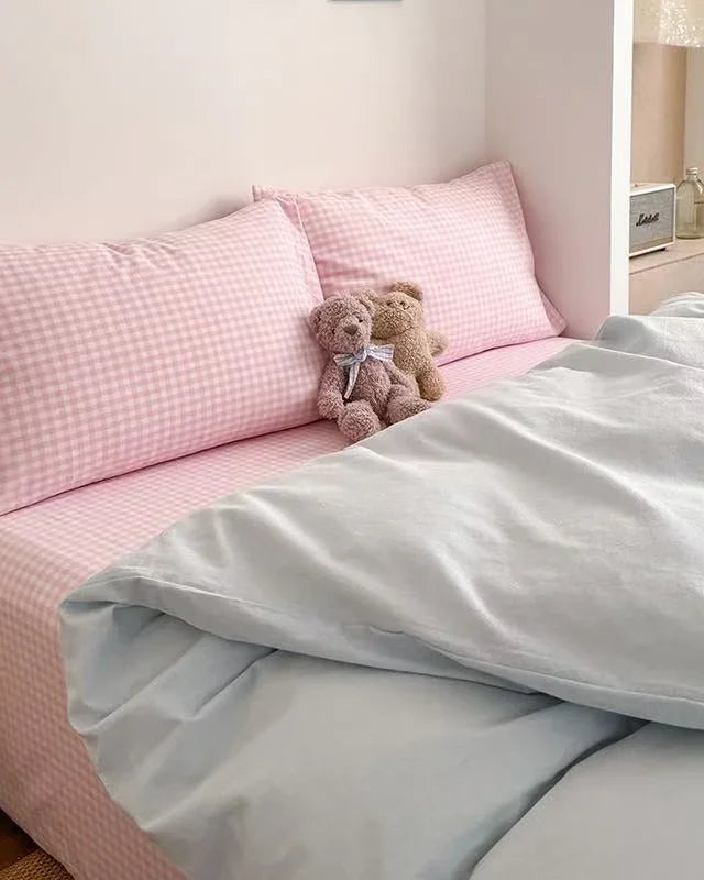 Chloe Pastel Candy Cotton Bedding Set / Mint Ever Lasting