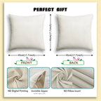Pillow Covers - Zippered Cotton Beige