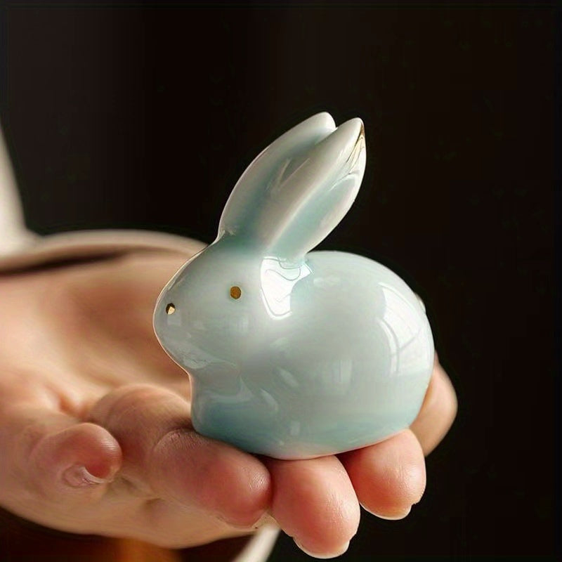 Bunny Figurine - Ceramic White Pair