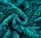 DaDa Bedding Mermaid Scales Emerald Green Blue w/ Sherpa Backside Faux Fur Throw Blanket (BL-171805) DaDalogy Bedding Collection