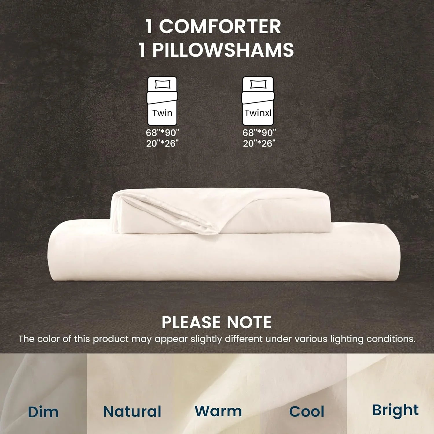 Stone Washed Duvet Cover Set - Beige