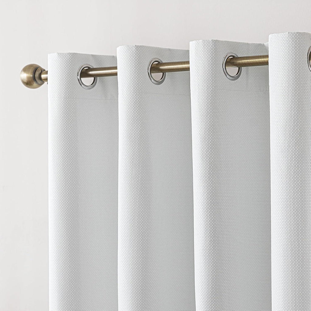Blackout Curtains for Room Darkening Window Drapes with Rod Pocket 2 Panels Set-White Sleep Zone