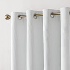Blackout Curtains for Room Darkening Window Drapes with Rod Pocket 2 Panels Set-White Sleep Zone