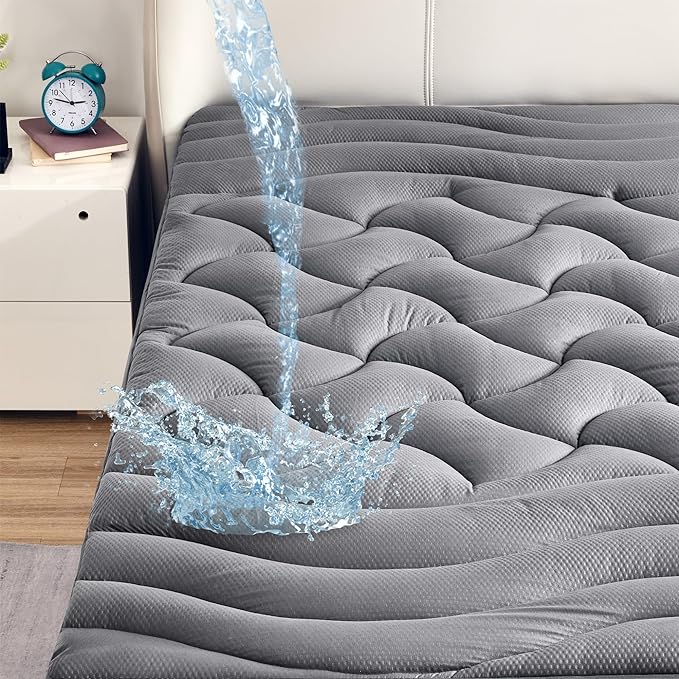 Waterproof Cooling Mattress Topper - Extra Thick with Deep Pockets