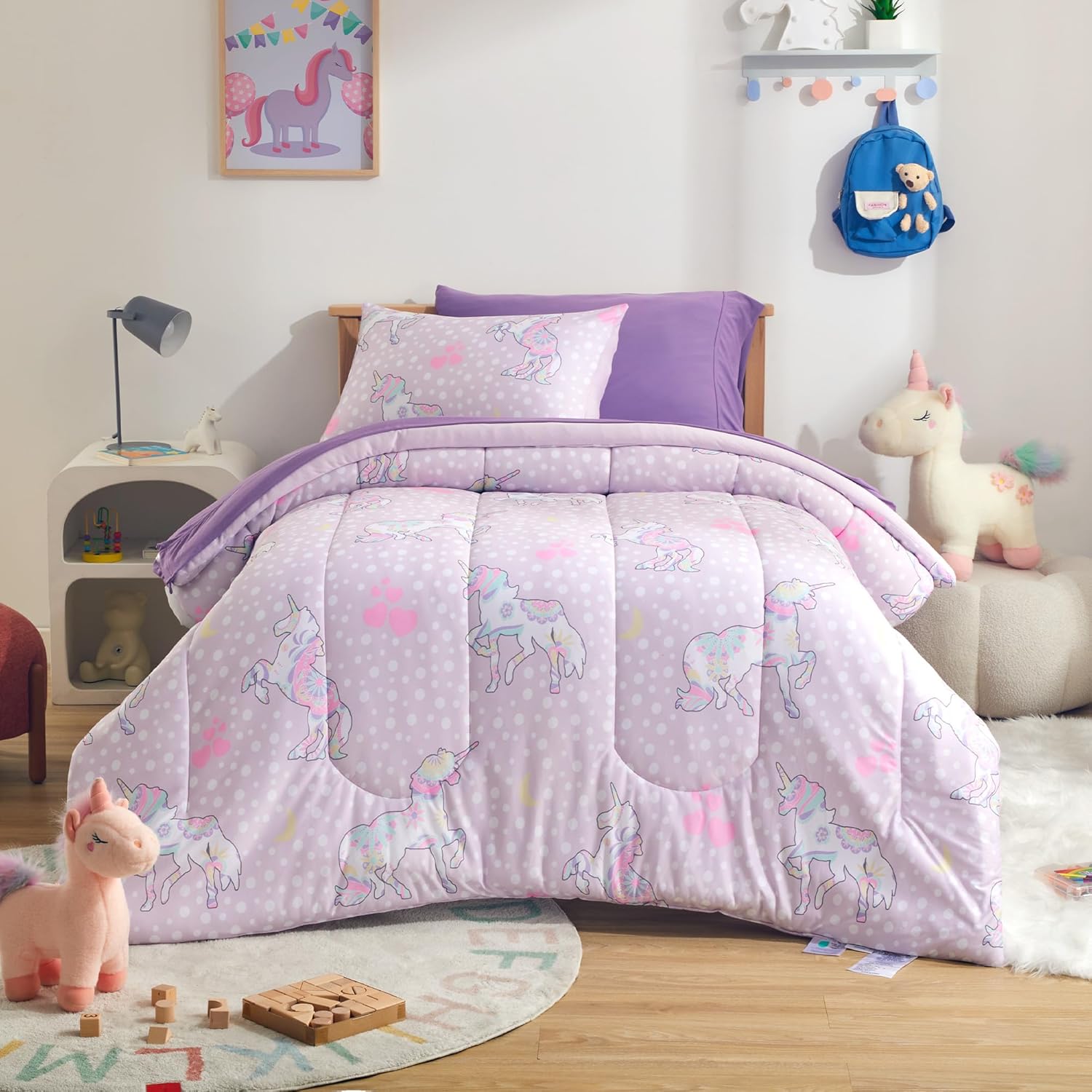 Kids Jersey Knit Comforter Set - Includes Sheets & Pillowcases