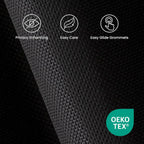 Blackout Curtains for Room Darkening Window Drapes with Rod Pocket 2 Panels Set-Black Sleep Zone