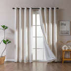 Semi-Blackout Curtains for Bedroom and Living Room Sleep Zone