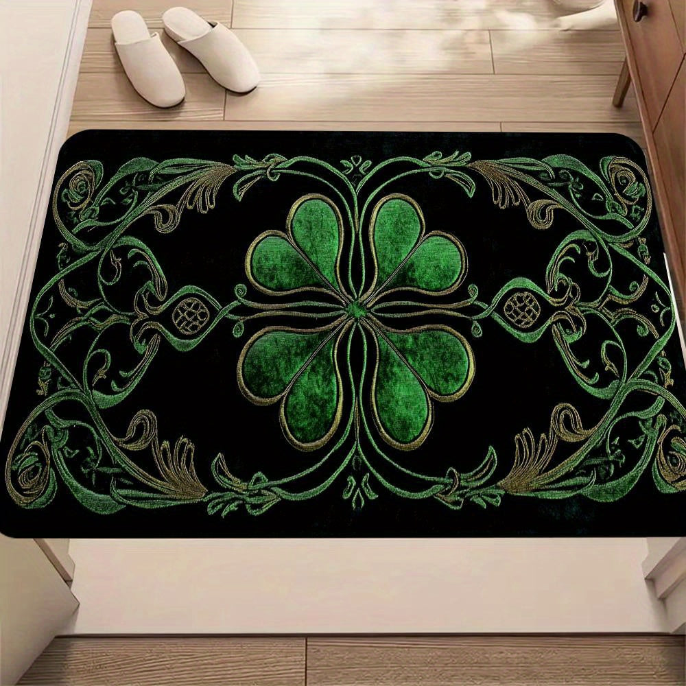 Rug - Modern Velvet Black Green