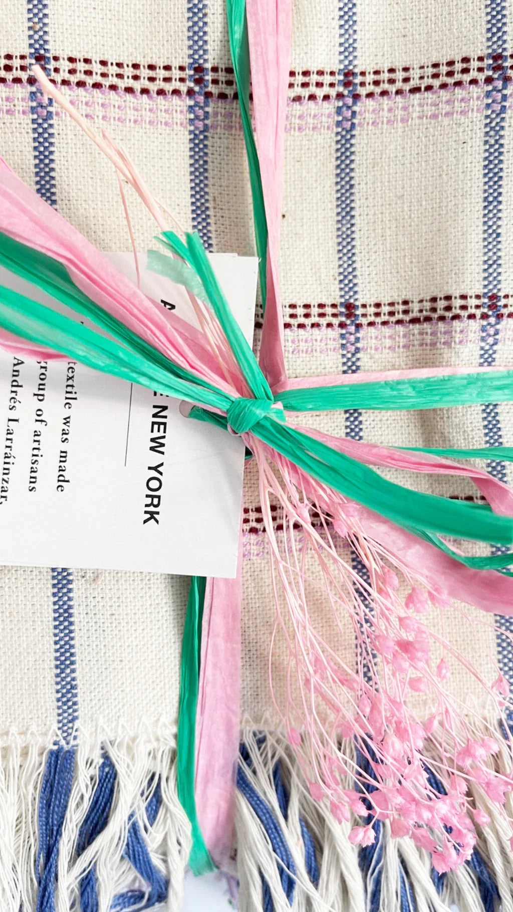 San Lucas Plaid White Kitchen Towel Archive New York