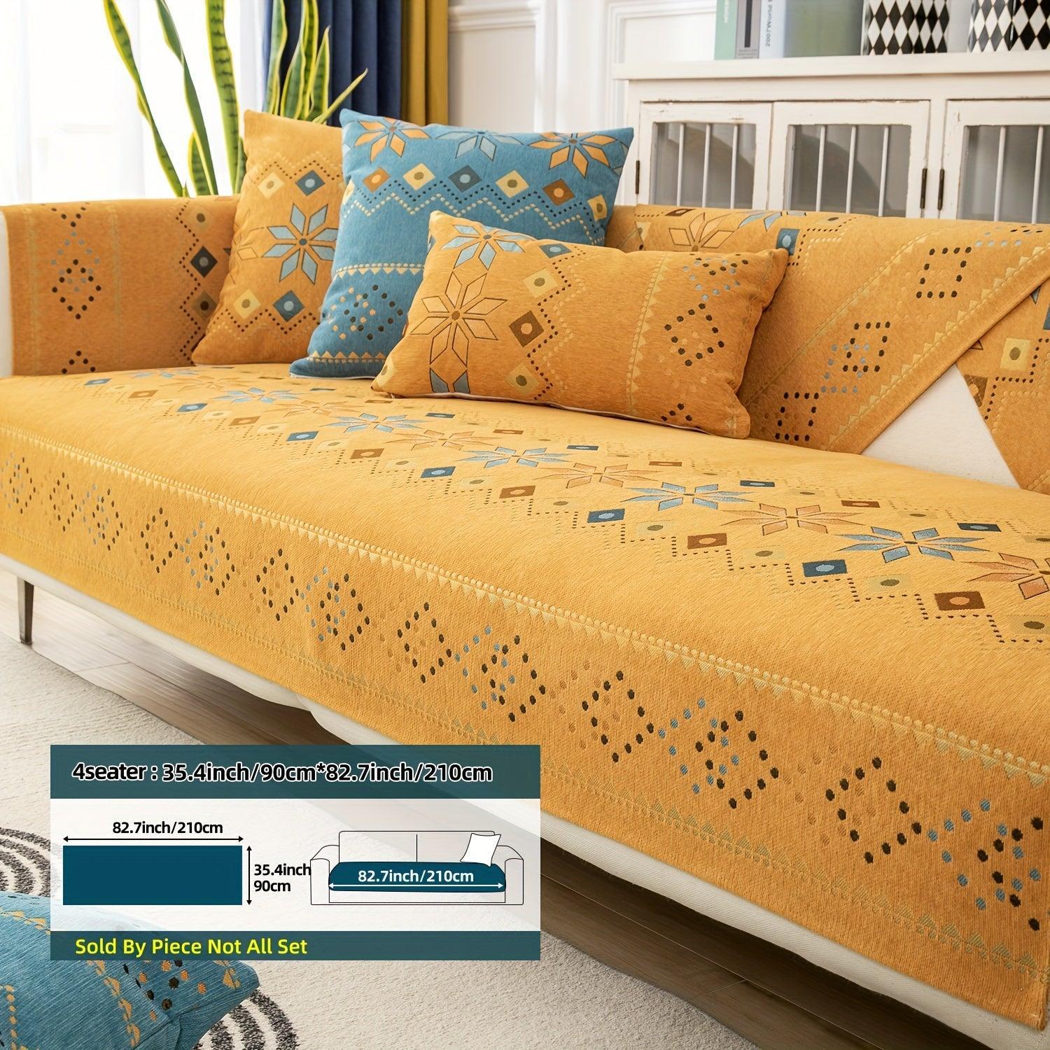 Stylish Bohemian Chenille Slipcovers for Couches topspet