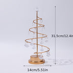 Elegant Metal Christmas Tree with Warm White & - Freestanding /Outdoor Holiday Decoration, Sturdy Base & Crystal Ornaments, Durable Metal for Festive or, No Control, Easy Assembly, Ideal Gift for Modern or Traditional Decor ( House Of Avana