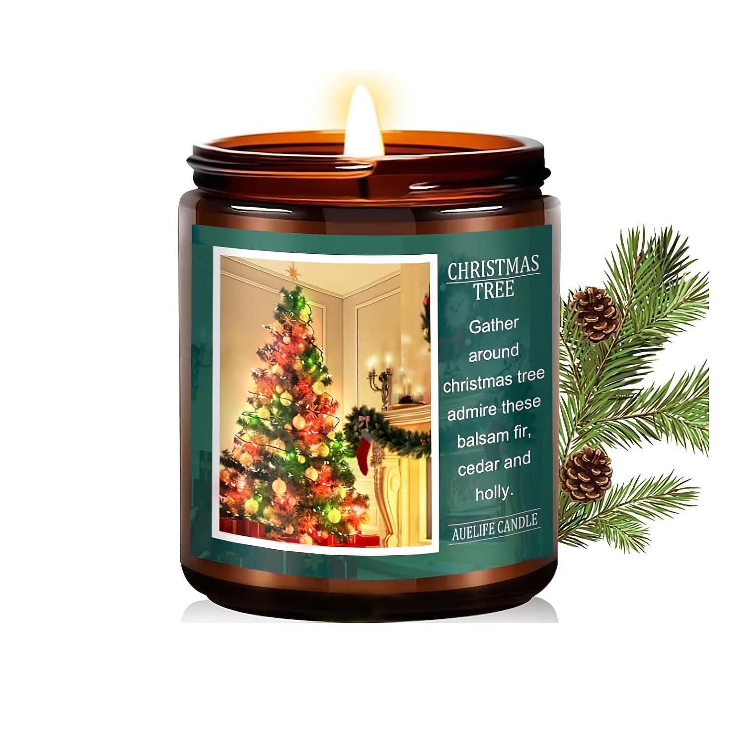 Soy/Beeswax Scented Christmas Candles - Jarred Holiday Candle with Christmas Tree, Spice, Cookie & EVE Scents (EVE = Everlasting Fragrance) - Round Candles for Xmas, Easter, Valentine's, Mother's Day Gifts for Women & Men House Of Avana