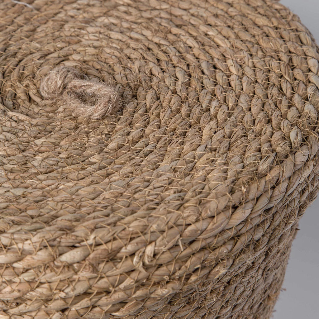 830 - Seagrass Basket with lid Porto Boutique