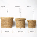 830 - Seagrass Basket with lid Porto Boutique