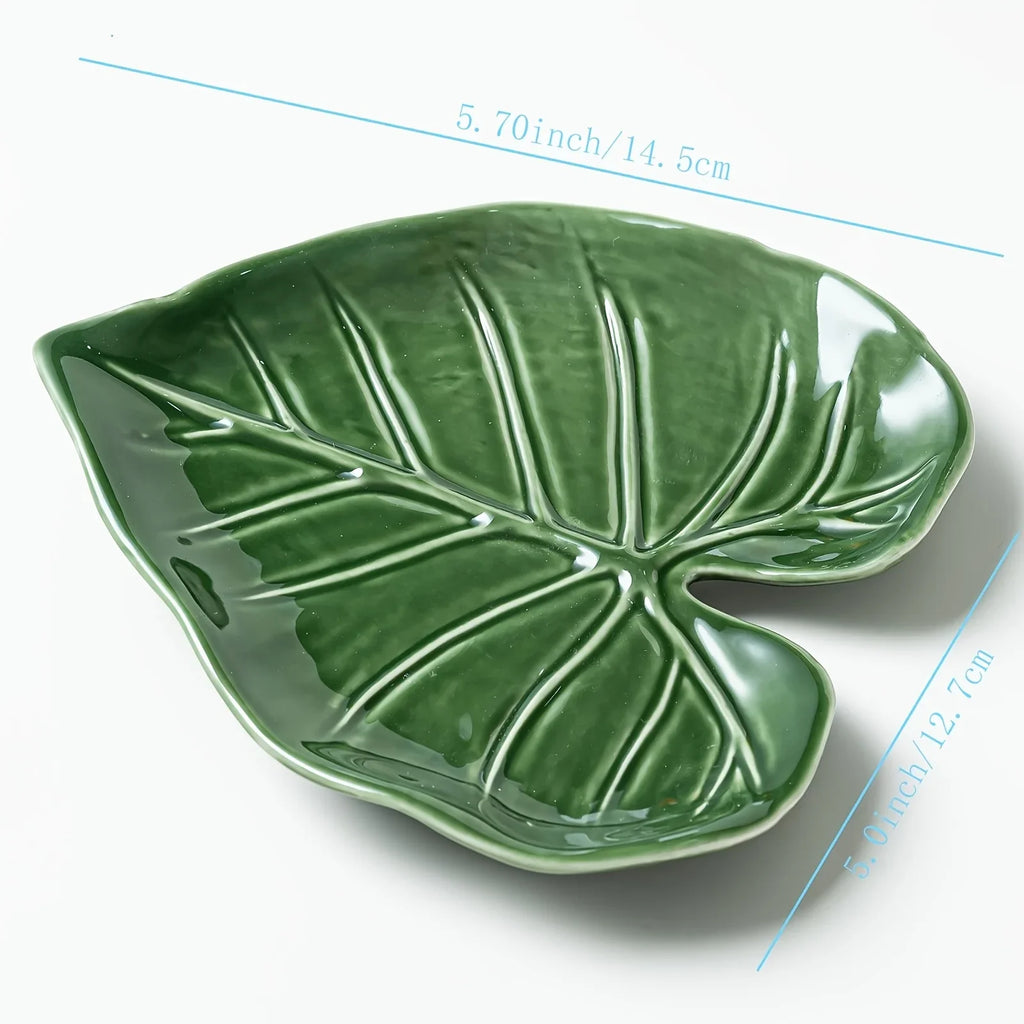 Spoon Rest - Non-Slip Ceramic Leaf