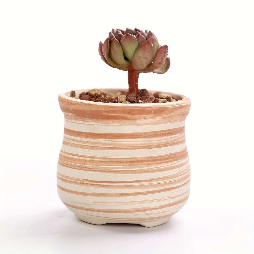 SUN-E 6pcs/Set Mini Plant Pots Pattern Succulent Plant Pot Cactus Pot Flower Pot Decorative Ceramic Planter for Home House Office Outdoor Garden Container Planter Perfect Gift Idea for Women with Drain Hole 2.5Inch/6.5cm (Pla House Of Avana