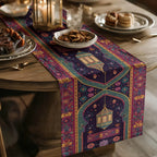 Table Runner - Vintage Polyester Ramadan Lantern