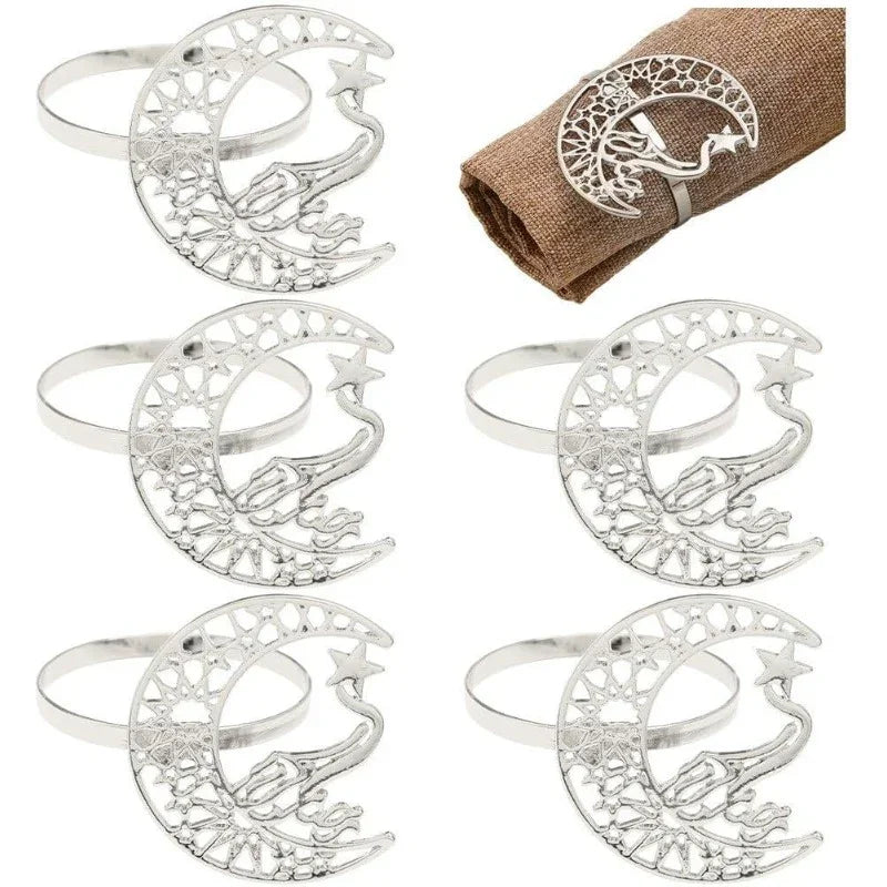 Napkin Rings - Moon Shaped Metal