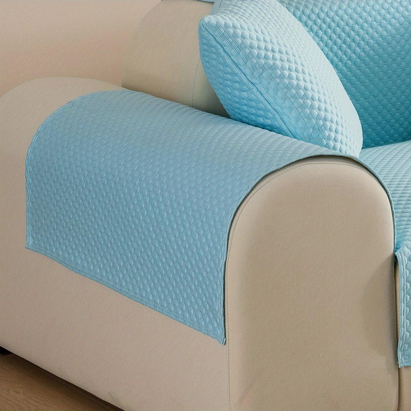 Breathable Ice Silk Light Gray Couch Cover - Cooling & Anti-Scratch topspet