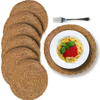 Placemats - Heat Resistant Woven Wood Round