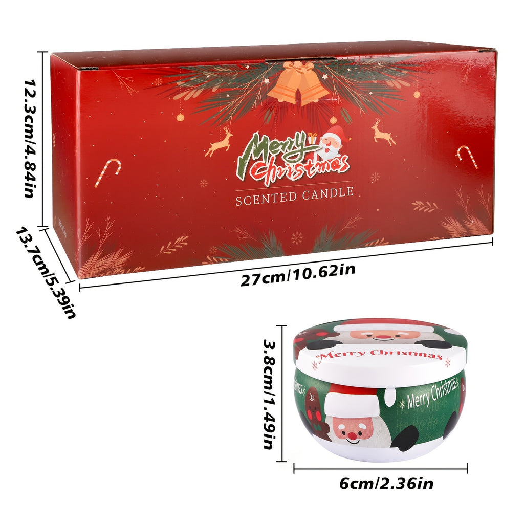 24pcs Christmas Scented Candles, 2.5oz, 8-12 Hour Burn Time, Siberian Fir and Norwegian Spruce Pattern, Women'S Fragrance, Christmas Decorations, Wishful Thinking, Wedding Decorations, Festive Atmosphere, Various Scents, Perf House Of Avana