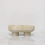 Elegant Bohemian Style Stone Serving Tray with Walnuts - Natural Stone Multi-Functional Fruit and Dessert Display for Living Room or Dining Area Decor, Dessert Presentation | Bohemian Style | Stone Construction, Trays for Ser House Of Avana