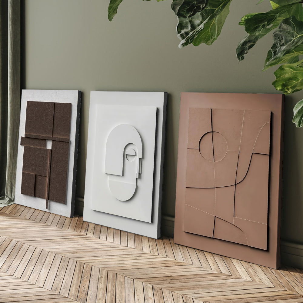 Wall Art - Modern Abstract Neutral Horizontal