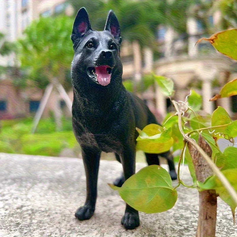 German Shepherd Dog Cognitive Decorative Figurine Realistic PVC Statue German Shepherd Dog Statue Military Style Action Doll Perfect Birthday Gift Dog Statue Static Solid Simulation Animal Dog Model House Of Avana