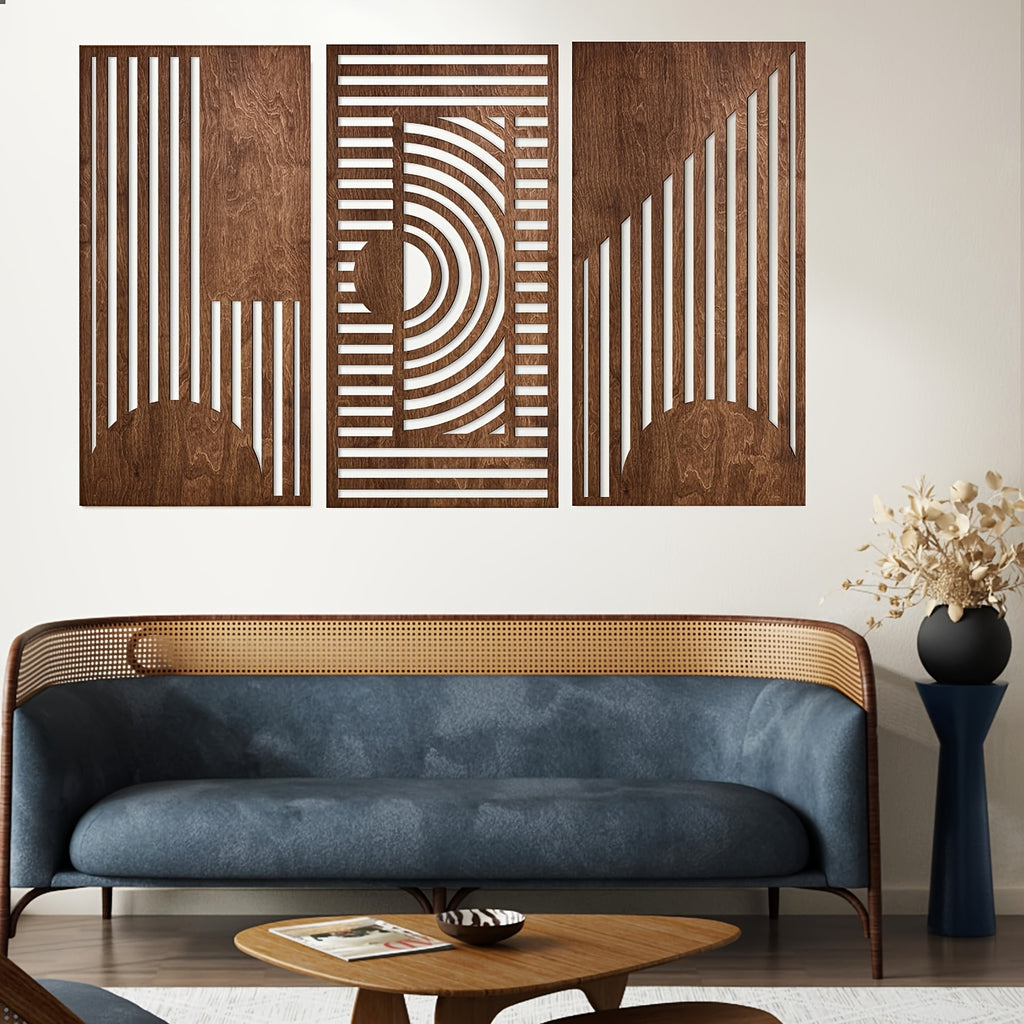 Wall Art - Abstract Geometric Wood