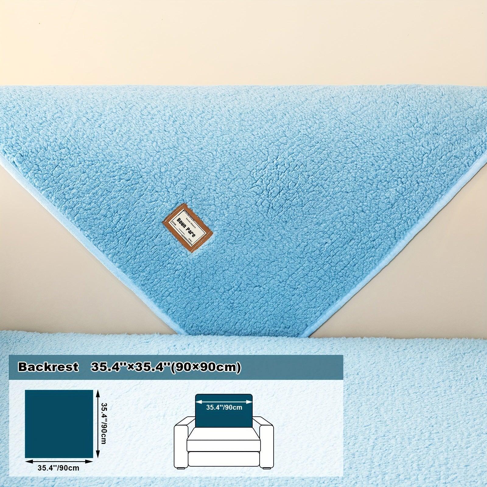 Durable 3 cushion couch cover | High-Quality Plush Sherpa Sofa Cover topspet