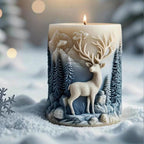 1pc Winter Deer Snow Scene 3D Silicone Mold - Exquisite Forest & Reindeer Carving Design, Flexible & Durable Reusable for Resin/Plaster/Candle Crafts, Perfect For Christmas Home Decor, Fireplace Ornaments & Holiday Gifts House Of Avana