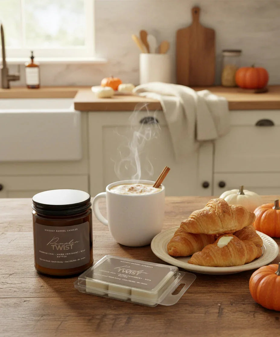 Pumpkin Twist 2.4oz Wax Melt Whiskey Barrel Candles