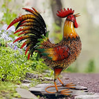 [Rustic Metal Garden Stake] Rustic 1pc Metal Garden Stake - Farmhouse Style Chicken Ornament Sculpture for Lawn, Garden, Yard, Farm, Outdoor Decor, Housewarming Gift, Home Decoration House Of Avana