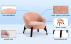 DYHOME 1pc Mid-Century Retro Modern Upholstered Lounge Chair Fabric Accent Chair Sturdy Wooden Frame Armchair, Living Room Bedroom Decoration House Of Avana