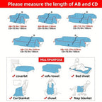 Luxurious Chenille Horse Design Sofa Cover Decor in Orange & Green topspet