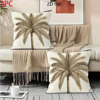 Pillow Covers - Zipper Cotton Beige Brown