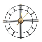 60cm Extra Large Metal Skeleton Wall Clock, European Retro Creative Wrought Iron Round Wall Clock Roman Numerals Silent Non Ticking Unique Unusual Clock, Outdoor Garden Clock, Perfect for Living Room, Bedroom, Kitchen, Garden House Of Avana