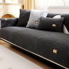Durable 3 cushion couch cover | High-Quality Plush Sherpa Sofa Cover topspet