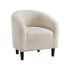Costoffs Accent Chair Boucle Arm Chair, Barrel Club Chair with Rounded Back/Robust Legs/Armrests for Living Room/Bedroom/Office/Home, Blue/Ivory/Mustard Yellow House Of Avana
