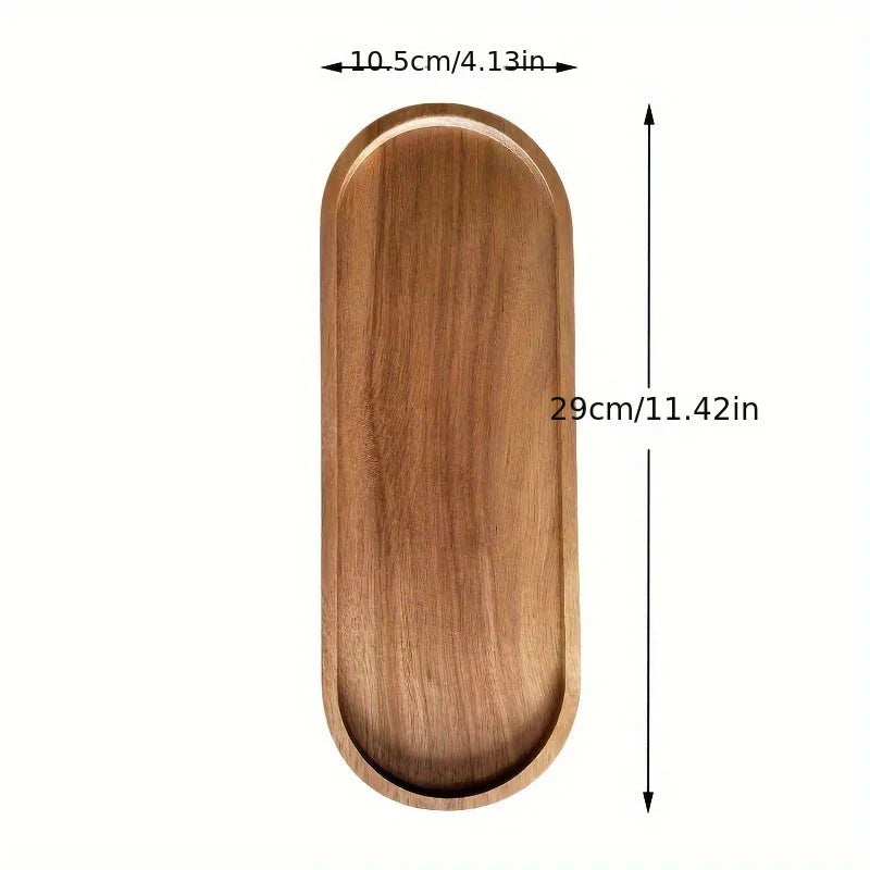 [8pcs Wood Serving Trays] 8pcs Oval Wooden Plates Wood Serving Trays | 10 And 12 Inch Charcuterie Boards Wood Serving Platter Cheese Dinner Plates | Bulk For Dessert Snack Bread Fruit Appetizer Dishes - House Of Avana