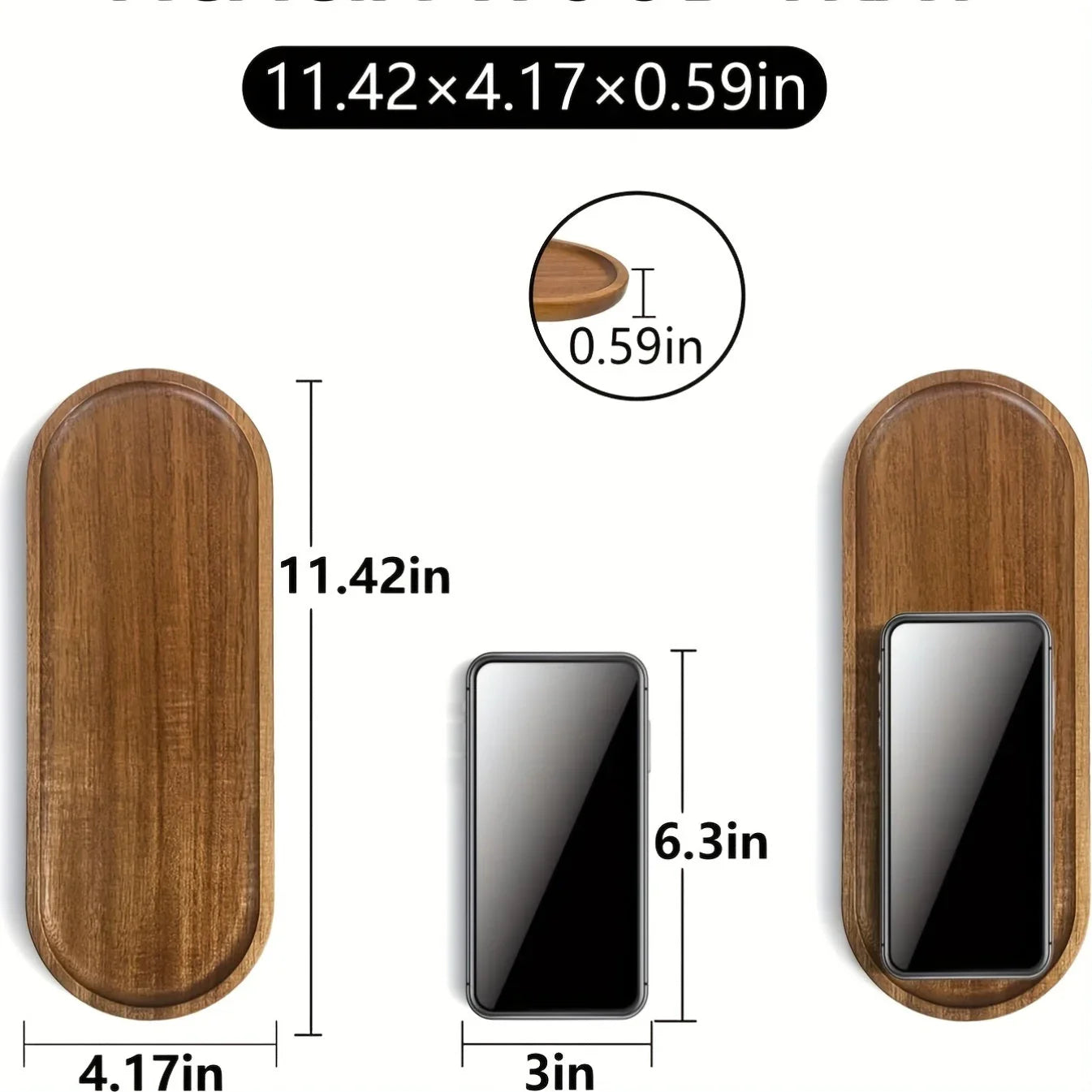 [8pcs Wood Serving Trays] 8pcs Oval Wooden Plates Wood Serving Trays | 10 And 12 Inch Charcuterie Boards Wood Serving Platter Cheese Dinner Plates | Bulk For Dessert Snack Bread Fruit Appetizer Dishes - House Of Avana