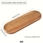 [8pcs Wood Serving Trays] 8pcs Oval Wooden Plates Wood Serving Trays | 10 And 12 Inch Charcuterie Boards Wood Serving Platter Cheese Dinner Plates | Bulk For Dessert Snack Bread Fruit Appetizer Dishes - House Of Avana