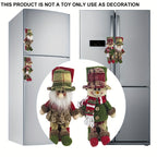2-Pack Christmas Refrigerator Door Handle Covers, Vintage Plaid Fabric Santa & Snowman Kitchen Appliance Handle Covers, Polyester Non-Electric Festive Decor for Fridge, Microwave, Dishwasher - Universal Holiday Anniversary Pa House Of Avana