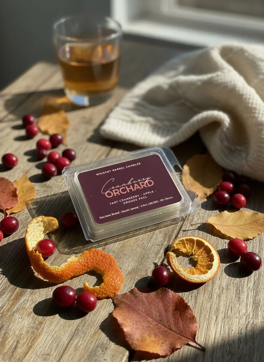 Cranberry Orchard 2.4oz Wax Melt Whiskey Barrel Candles